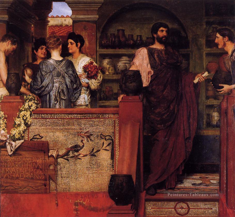Hadrien visitant une poterie romaine anglaise Sir Lawrence Alma Tadema Peintures à l'huile
